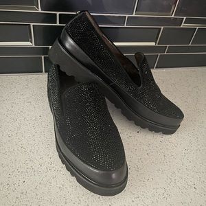 Donald J Pliner Black Sparkling Loafer Women’s 9.5